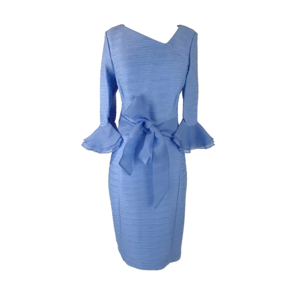 NUE by Shani Periwinkle Cocktail Dress Bell Cuffs